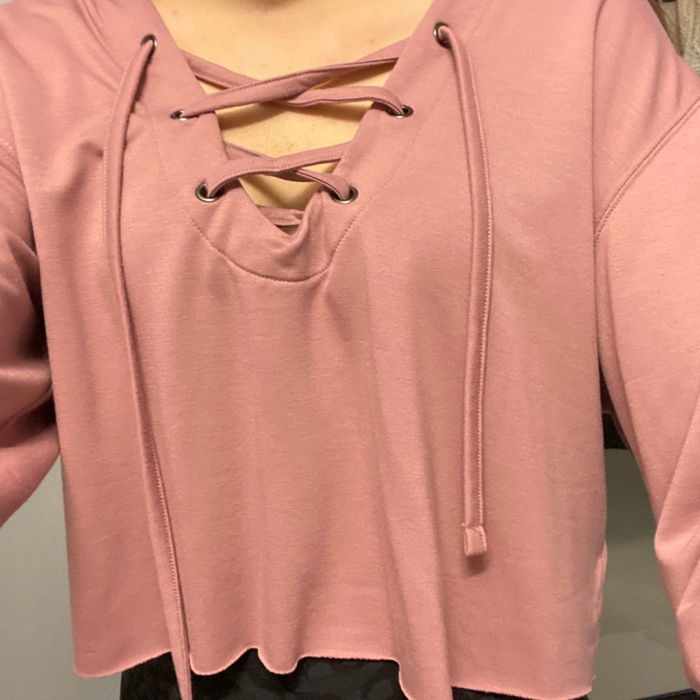 ✰ Express Cropped Hoodie ✰ (Pink)